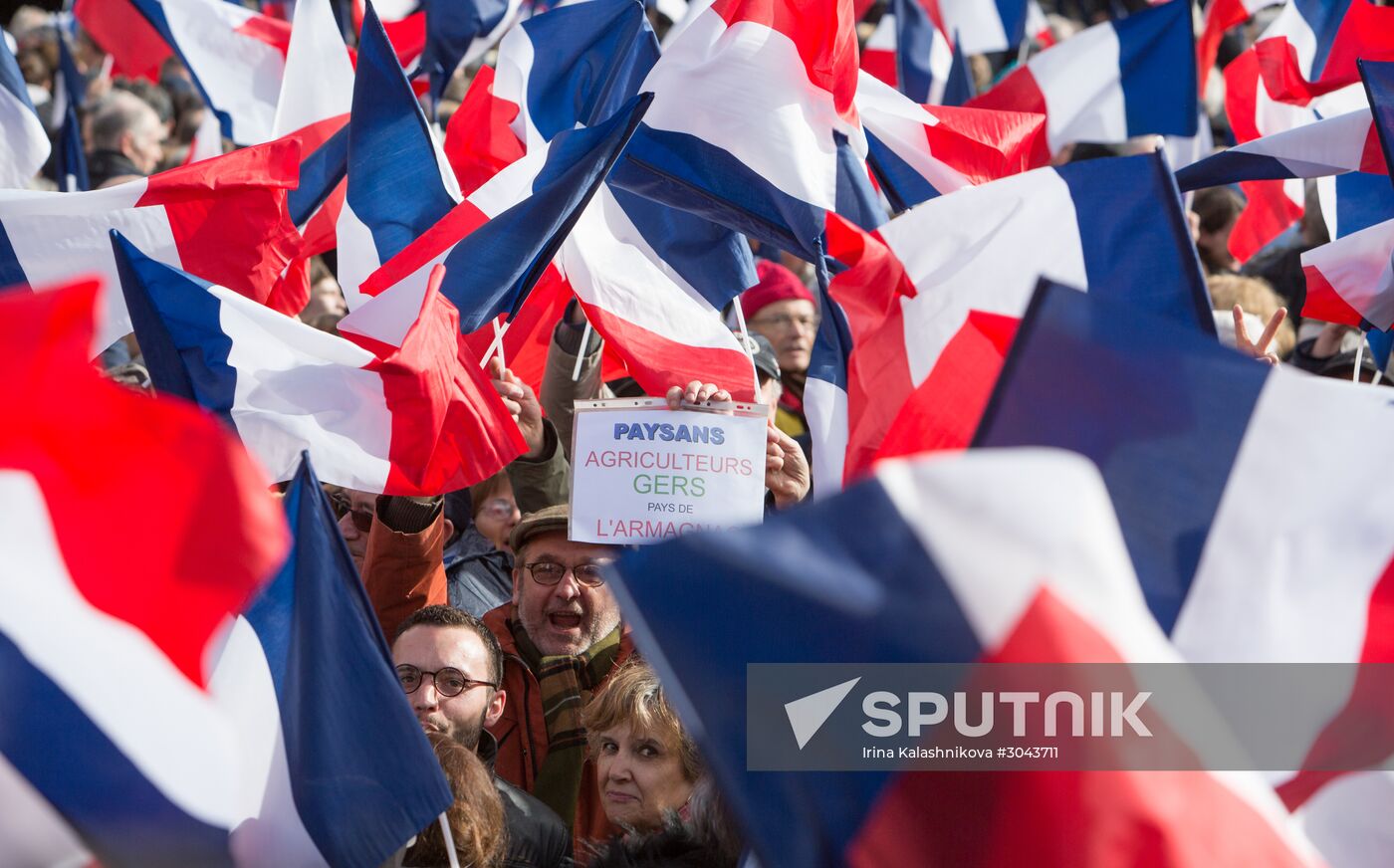 Rally in support of Francois Fillon in Paris