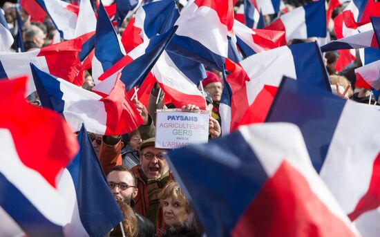 Rally in support of Francois Fillon in Paris