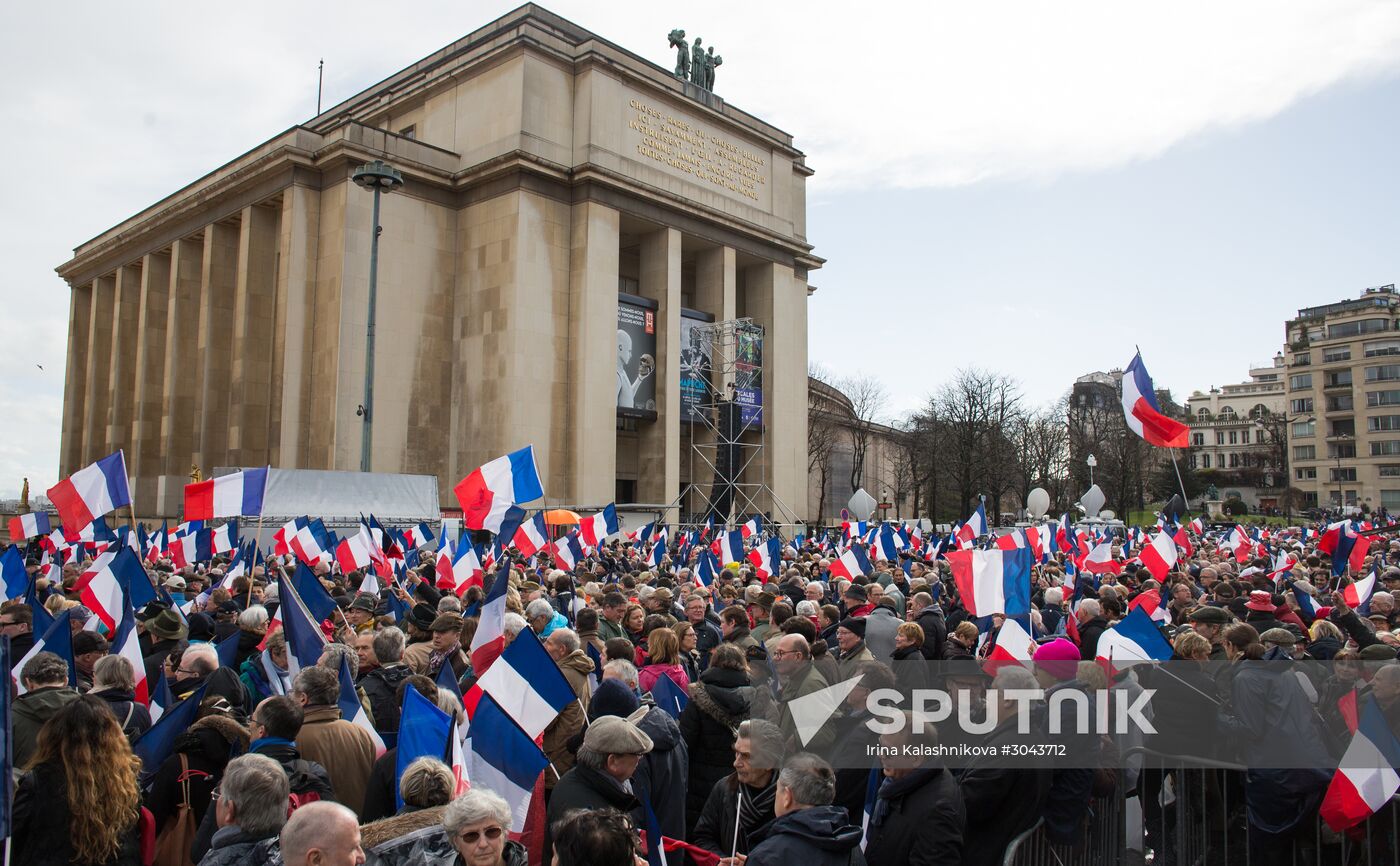 Rally in support of Francois Fillon in Paris