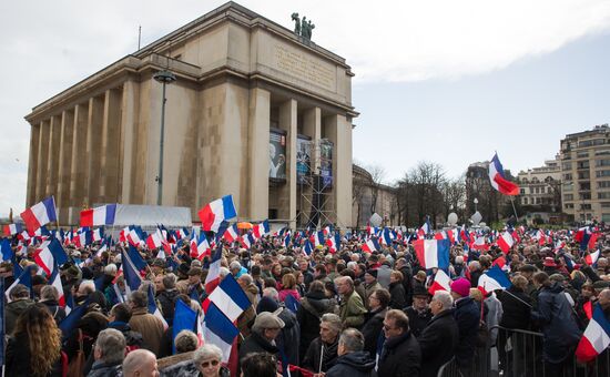 Rally in support of Francois Fillon in Paris