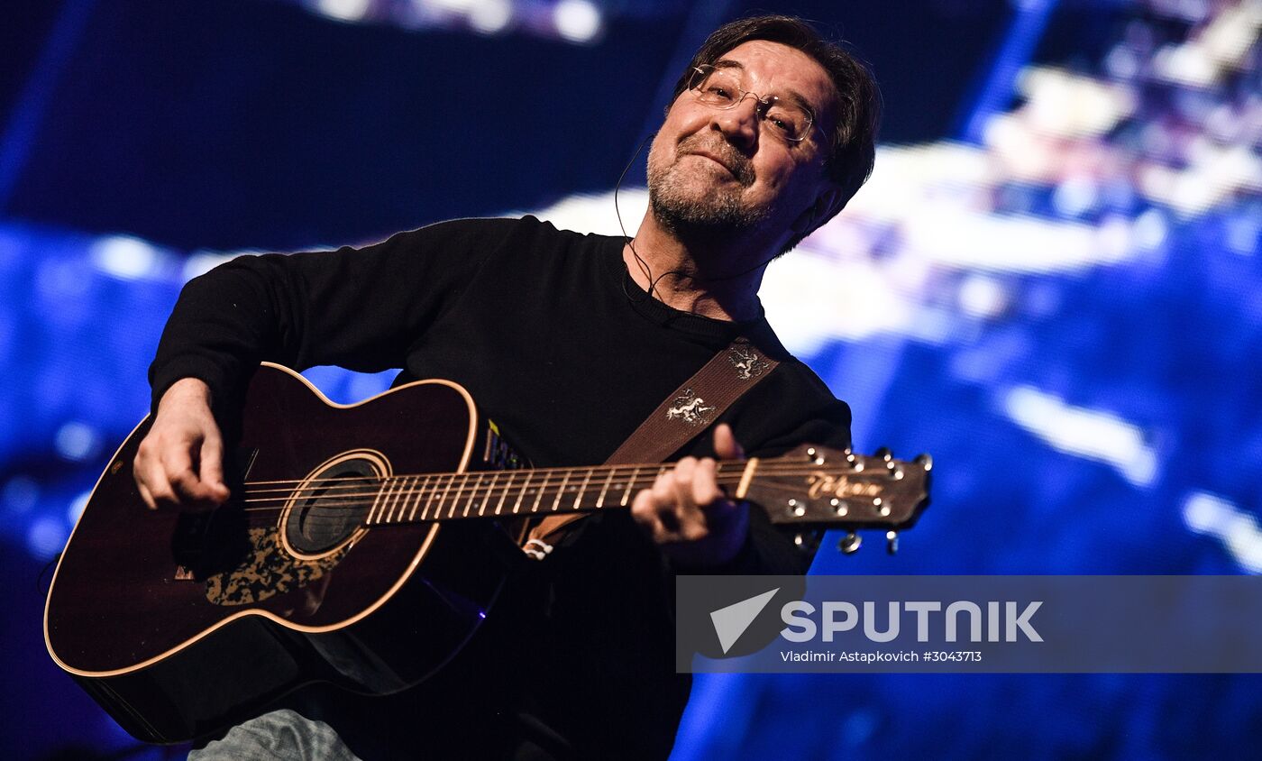 Rock band DDT gives concert in Moscow