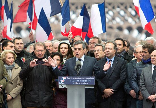 Rally in support of Francois Fillon in Paris