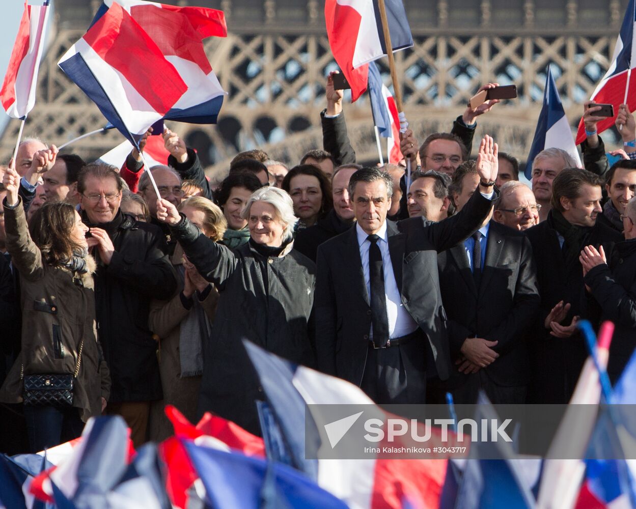 Rally in support of Francois Fillon in Paris