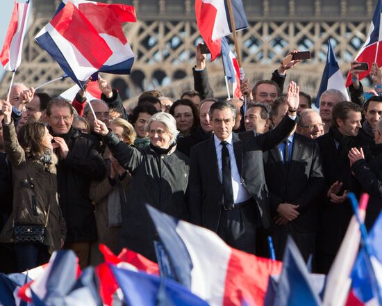 Rally in support of Francois Fillon in Paris