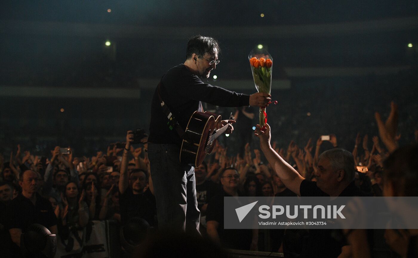 Rock band DDT gives concert in Moscow