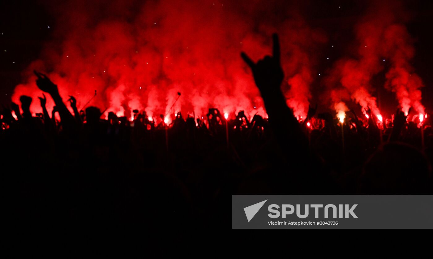 Rock band DDT gives concert in Moscow