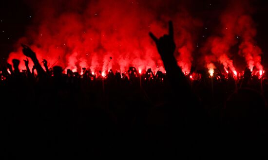 Rock band DDT gives concert in Moscow