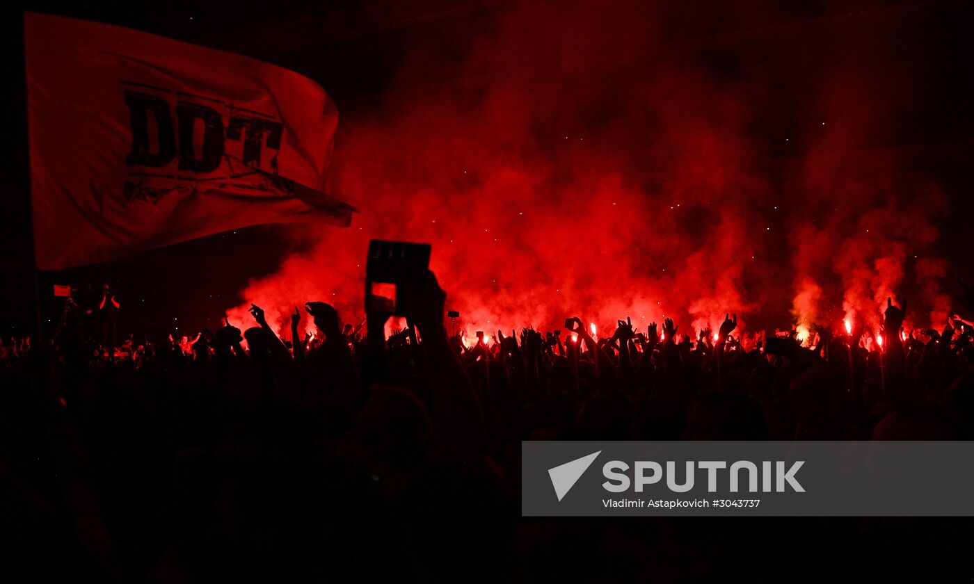 Rock band DDT gives concert in Moscow