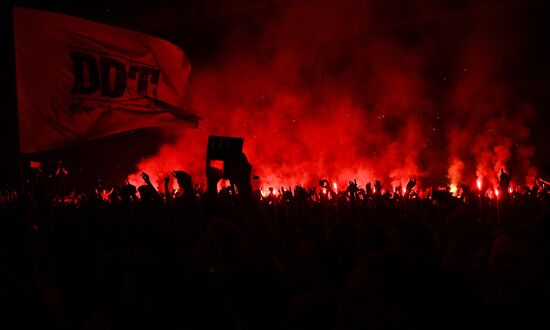 Rock band DDT gives concert in Moscow