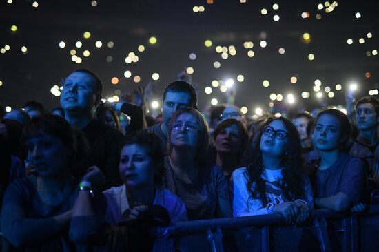 Rock band DDT gives concert in Moscow