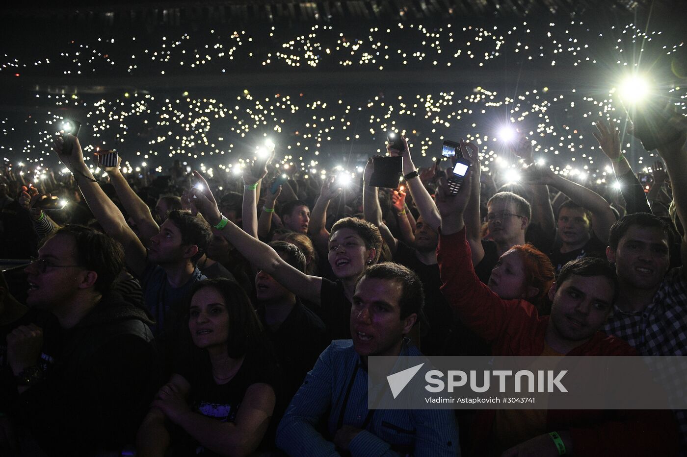 Rock band DDT gives concert in Moscow