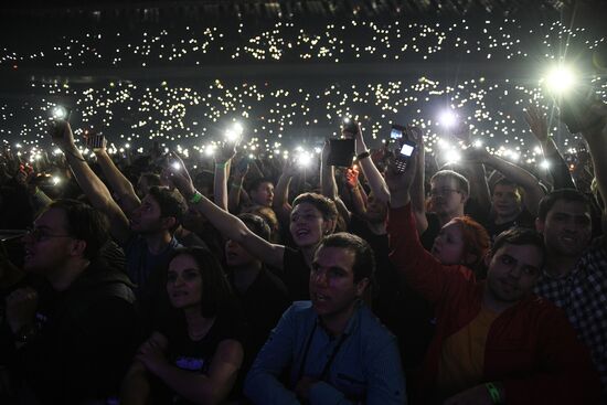 Rock band DDT gives concert in Moscow