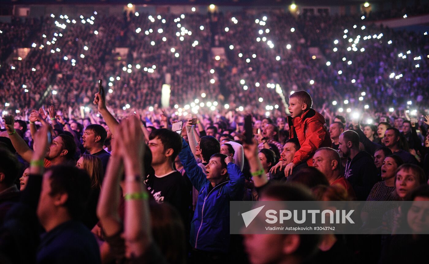 Rock band DDT gives concert in Moscow