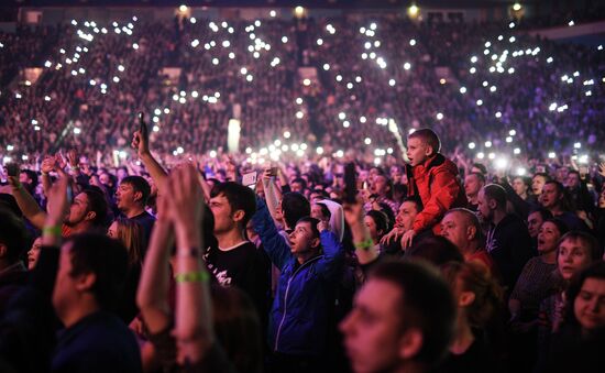 Rock band DDT gives concert in Moscow