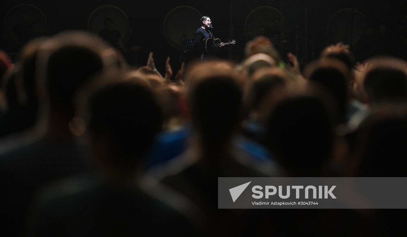 Rock band DDT gives concert in Moscow