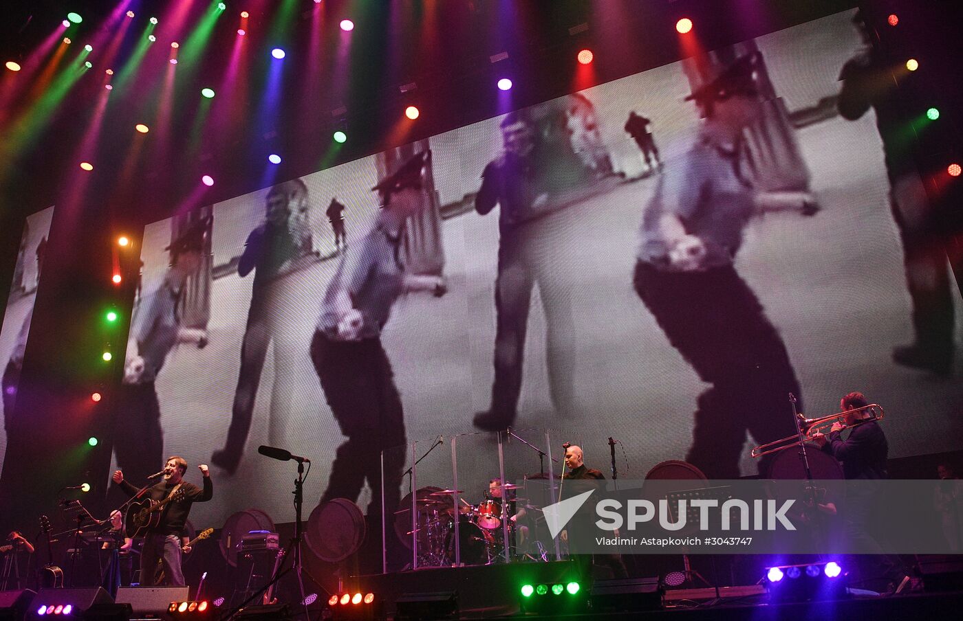 Rock band DDT gives concert in Moscow