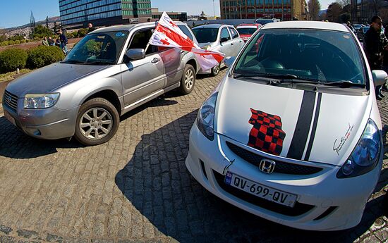 Car owners stage protest in Tbilisi