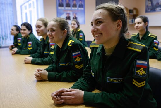 Female cadets at Mozhaisky Military Space Academy