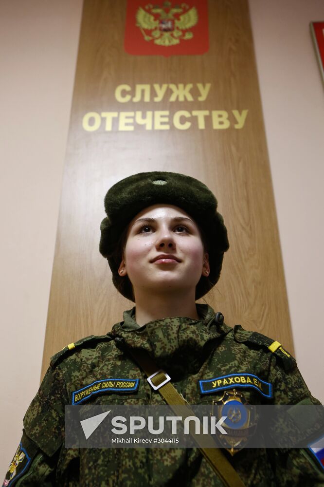 Female cadets at Mozhaisky Military Space Academy