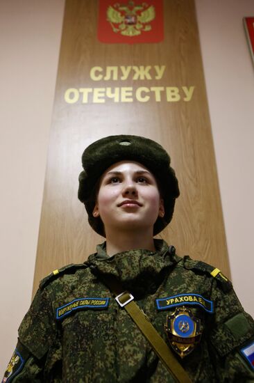 Female cadets at Mozhaisky Military Space Academy