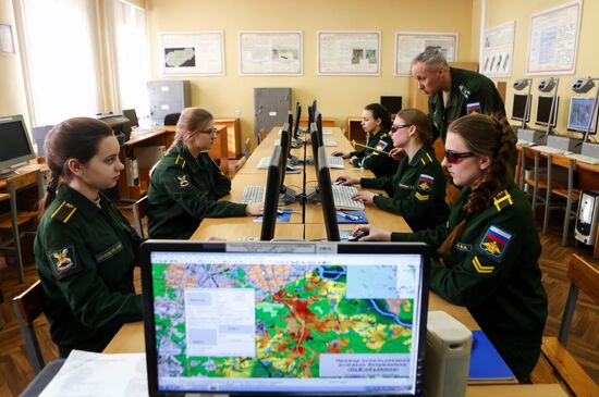 Female cadets at Mozhaisky Military Space Academy
