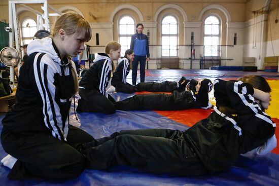 Female cadets at Mozhaisky Military Space Academy