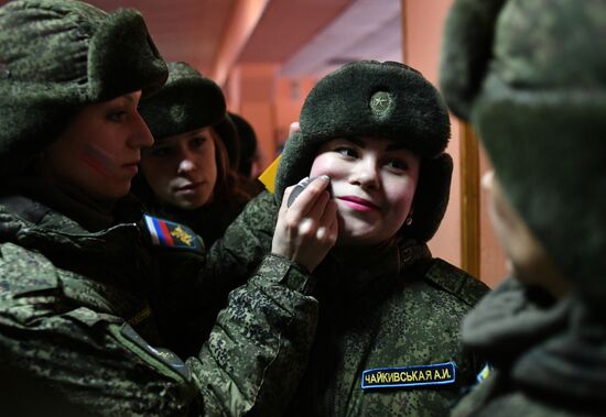 Makeup for Camouflage beauty contest