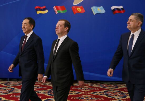 Russian Prime Minister Dmitry Medvedev pays an official visit to Kyrgyzstan