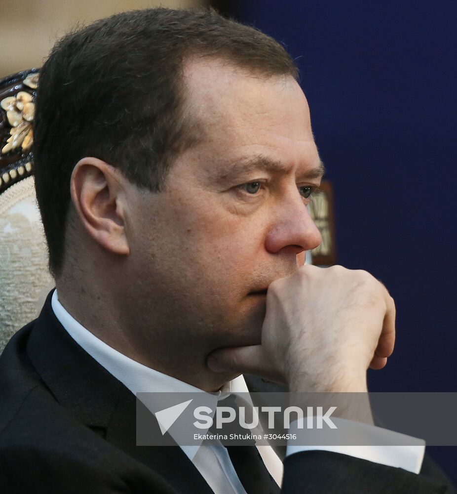 Russian Prime Minister Dmitry Medvedev pays an official visit to Kyrgyzstan