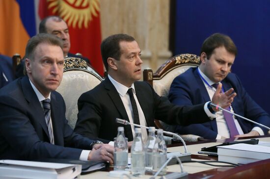 Russian Prime Minister Dmitry Medvedev pays an official visit to Kyrgyzstan