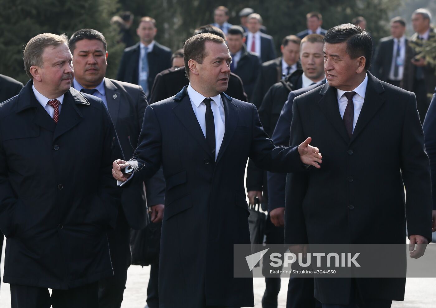 Russian Prime Minister Dmitry Medvedev pays an official visit to Kyrgyzstan