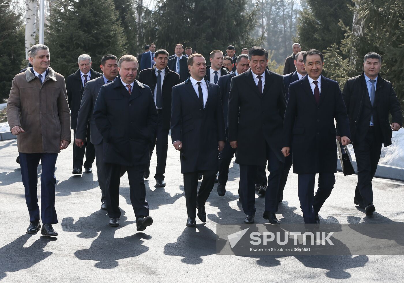 Russian Prime Minister Dmitry Medvedev pays an official visit to Kyrgyzstan