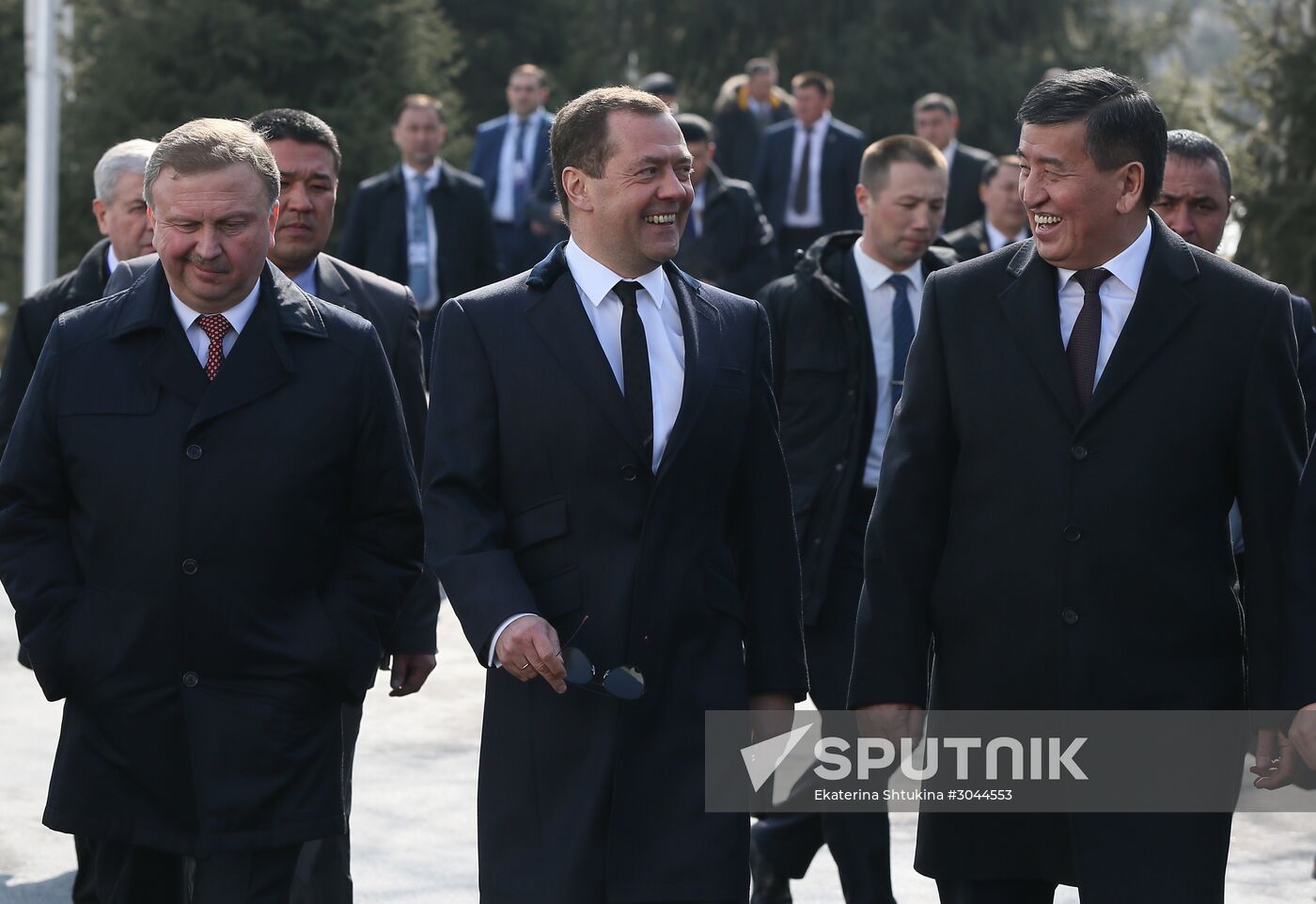 Russian Prime Minister Dmitry Medvedev pays an official visit to Kyrgyzstan