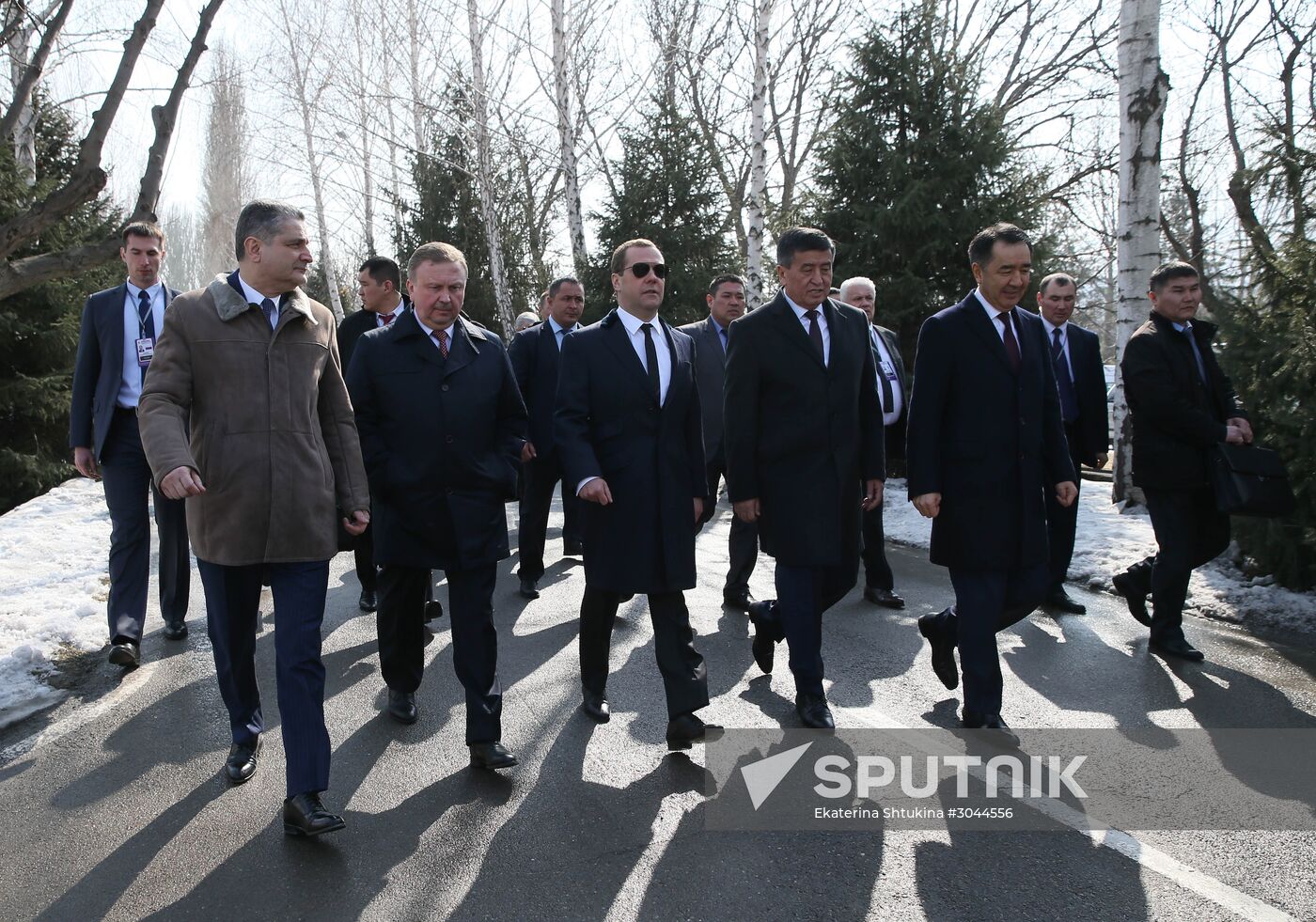 Russian Prime Minister Dmitry Medvedev pays an official visit to Kyrgyzstan