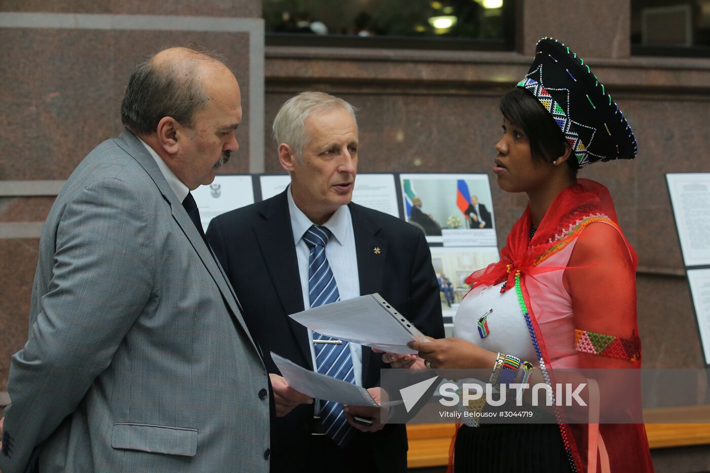 Opening of exhibiton dedicated to 25th anniversary of diplomatic relations between Russia and South Africa