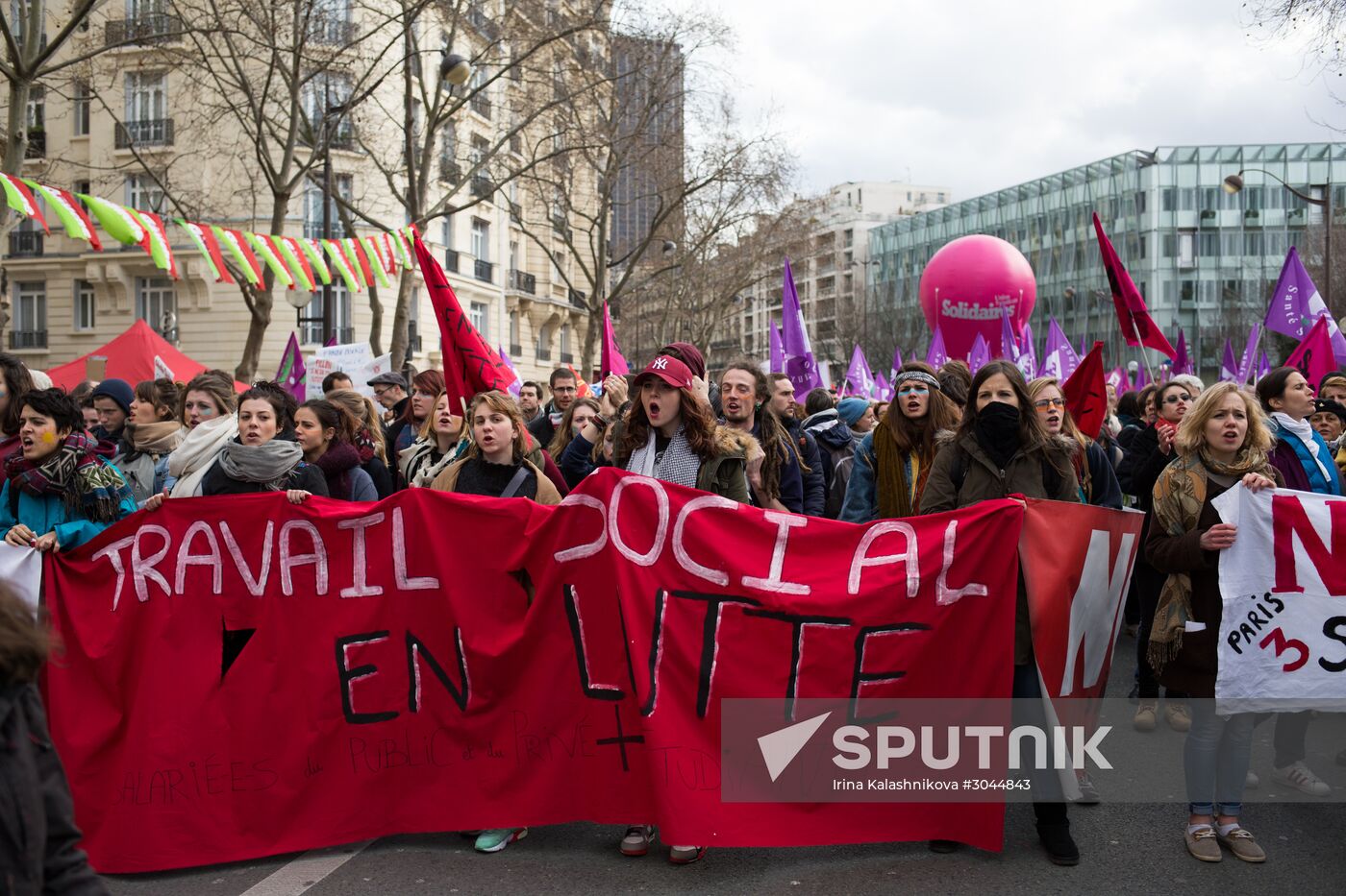 French presidential candidate Mélenchon attends medics' rally in Paris