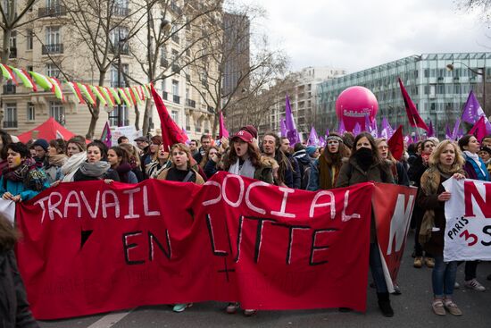 French presidential candidate Mélenchon attends medics' rally in Paris