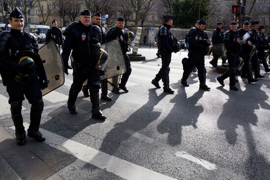 French presidential candidate Mélenchon attends medics' rally in Paris
