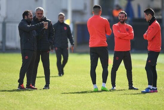 UEFA Europa League. FC Manchester United holds training session