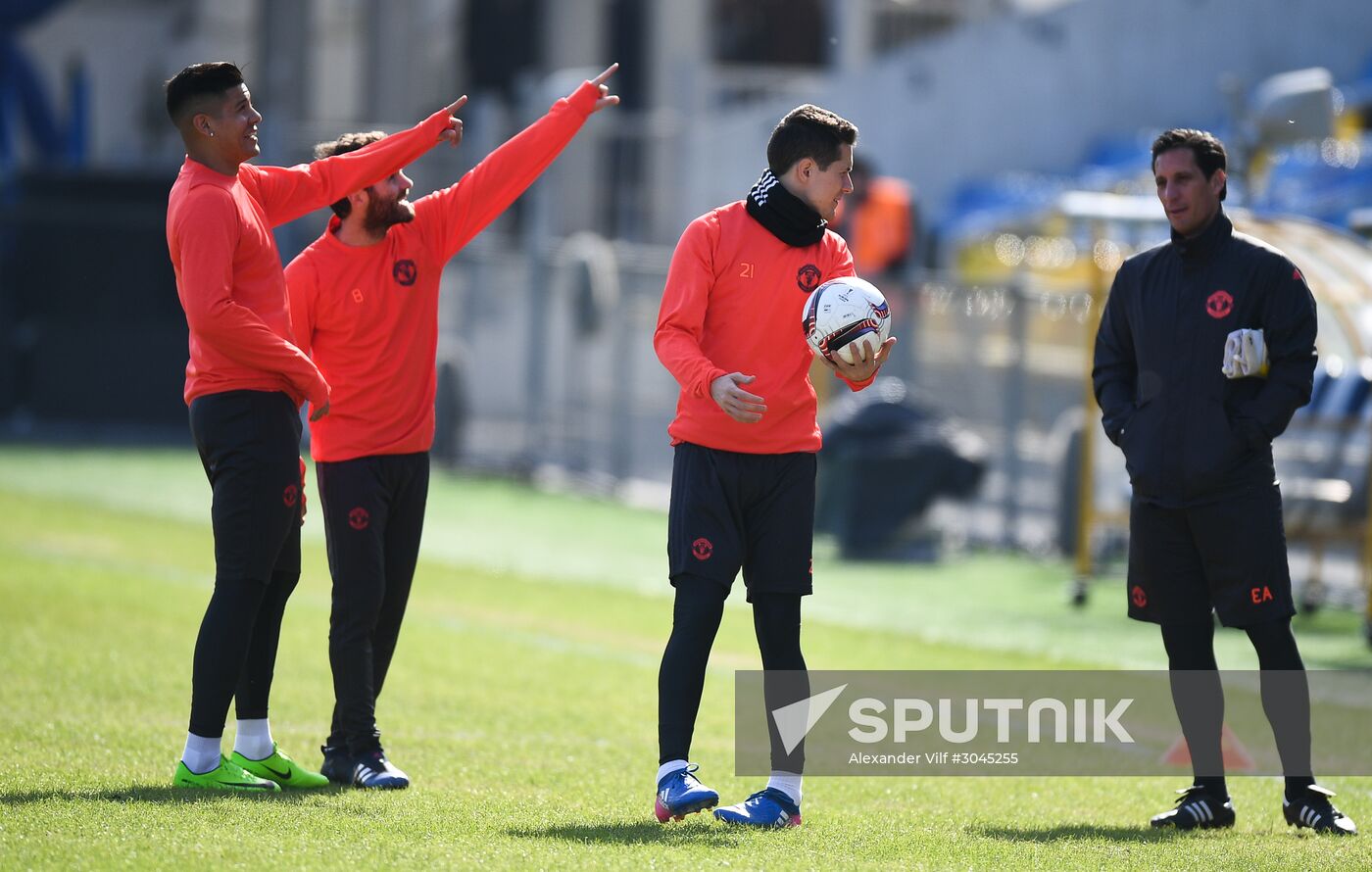 UEFA Europa League. FC Manchester United holds training session