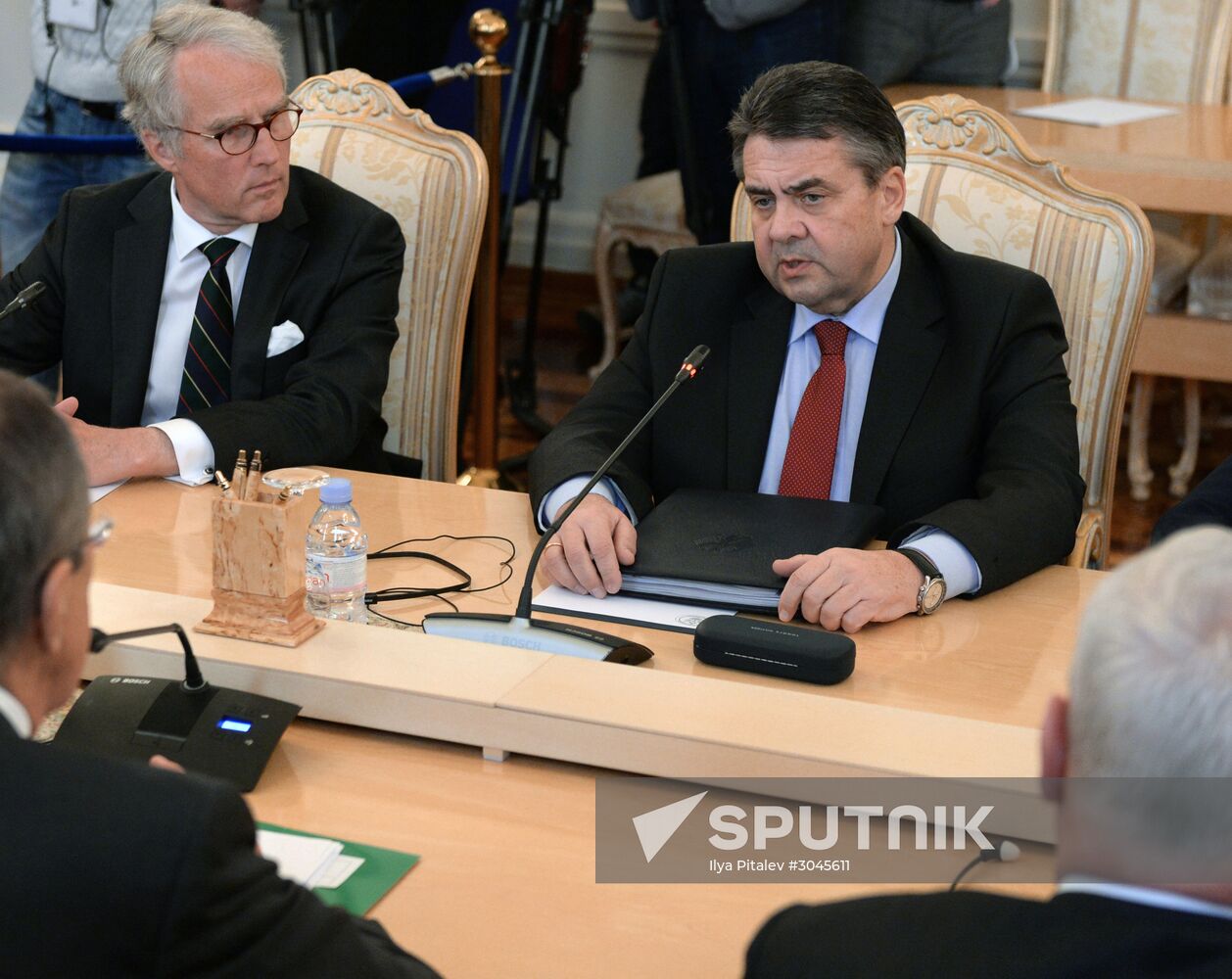 Russian Foreign Minister Sergei Lavrov's meeting with German Foreign Minister Sigmar Gabriel
