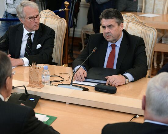 Russian Foreign Minister Sergei Lavrov's meeting with German Foreign Minister Sigmar Gabriel