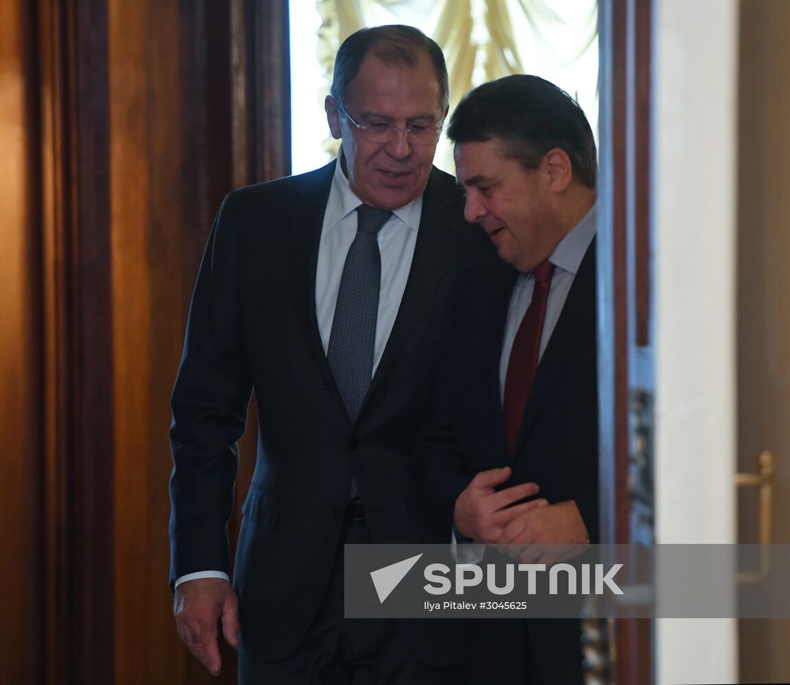 Russian Foreign Minister Sergei Lavrov's meeting with German Foreign Minister Sigmar Gabriel
