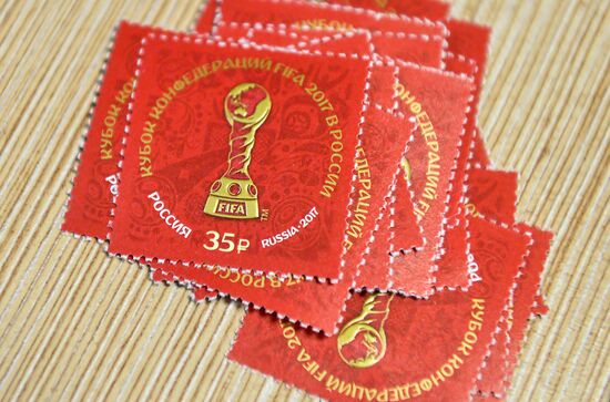 Confederations Cup 2017 pre-stamped stamps issued