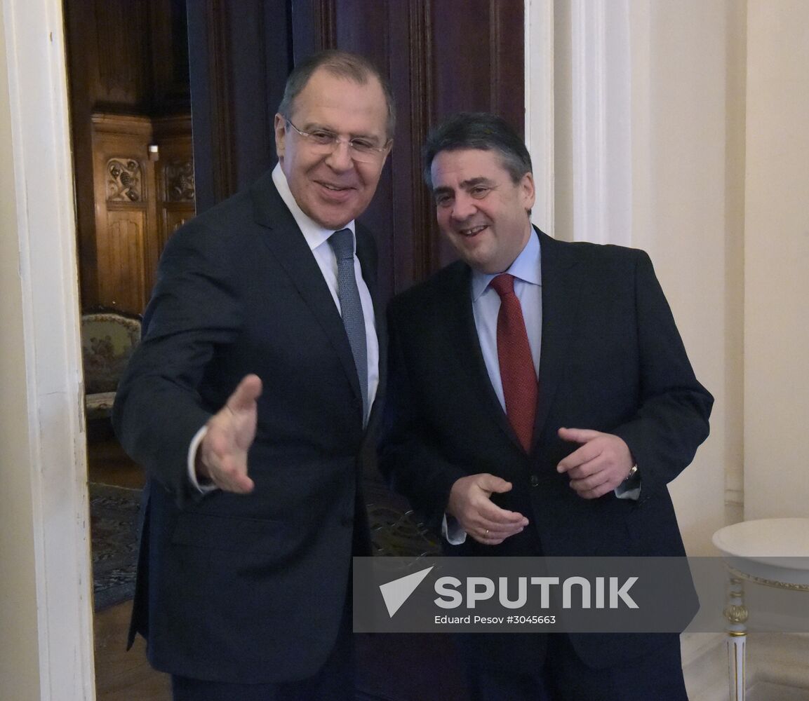 Russian Foreign Minister Sergei Lavrov's meeting with German Foreign Minister Sigmar Gabriel