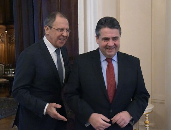 Russian Foreign Minister Sergei Lavrov's meeting with German Foreign Minister Sigmar Gabriel