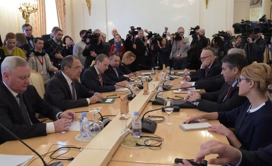Russian Foreign Minister Sergei Lavrov's meeting with German Foreign Minister Sigmar Gabriel