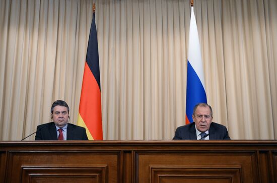 Russian Foreign Minister Sergei Lavrov's meeting with German Foreign Minister Sigmar Gabriel