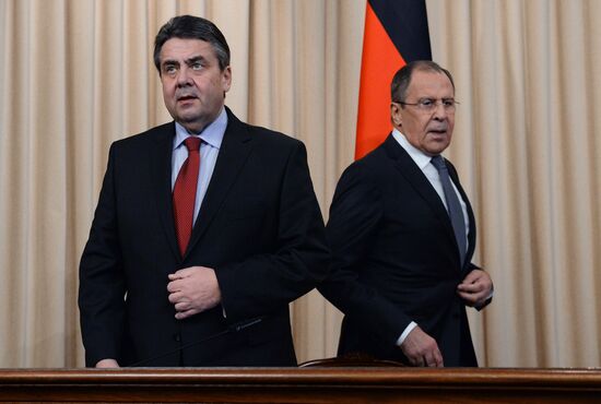 Russian Foreign Minister Sergei Lavrov's meeting with German Foreign Minister Sigmar Gabriel