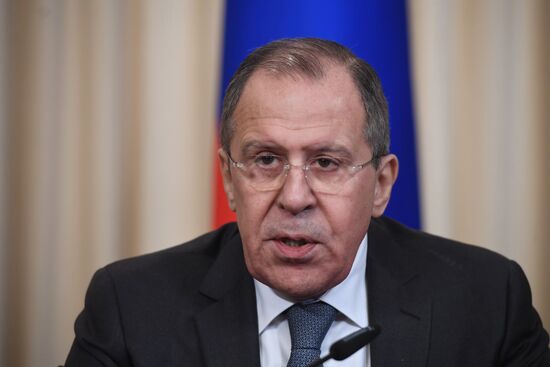 Meeting of Russian and German foreign ministers Sergei Lavrov and Sigmar Gabriel